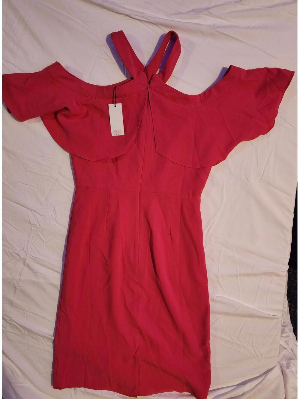 NWT Sugar Lips Hot Pink Midi Party Dress Size Medium.